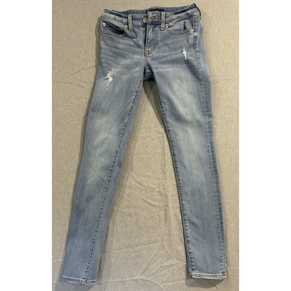 Aeropostale Low Rise Jegging Faded Size 2 Regular Length Next Level Stretch